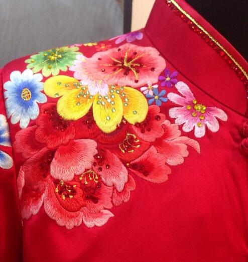 豔麗百花婚慶吉服