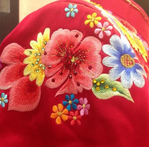豔麗百花婚慶吉服