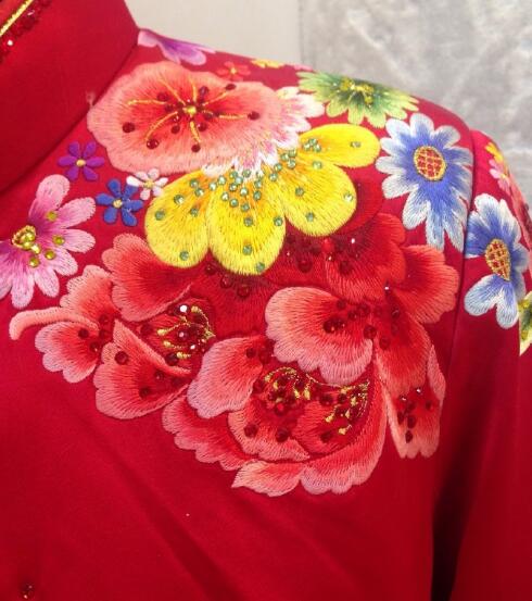 豔麗百花婚慶吉服