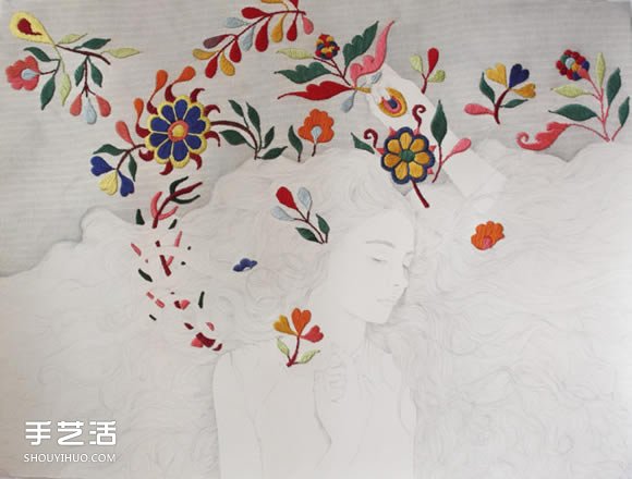 刺繡藝術家Izziyana Suhaimi的(de)精工刺繡作品 -  www.shouyihuo.com