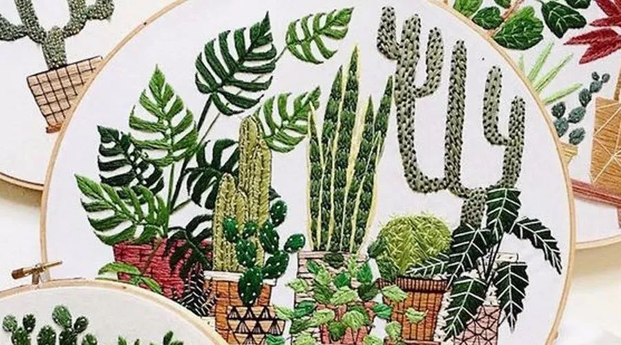 2種葉子(zǐ)立體刺繡效果繡法