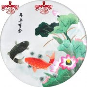 年年有餘刺繡圖